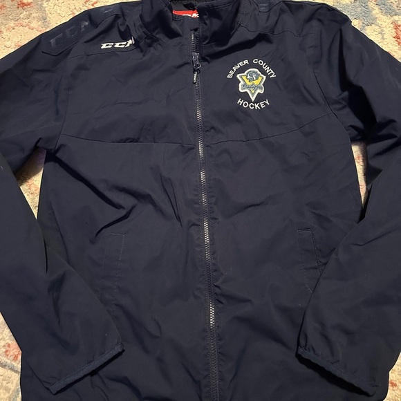 CCM Blue Hockey Warmup Jacket #35 - Picture 1 of 6